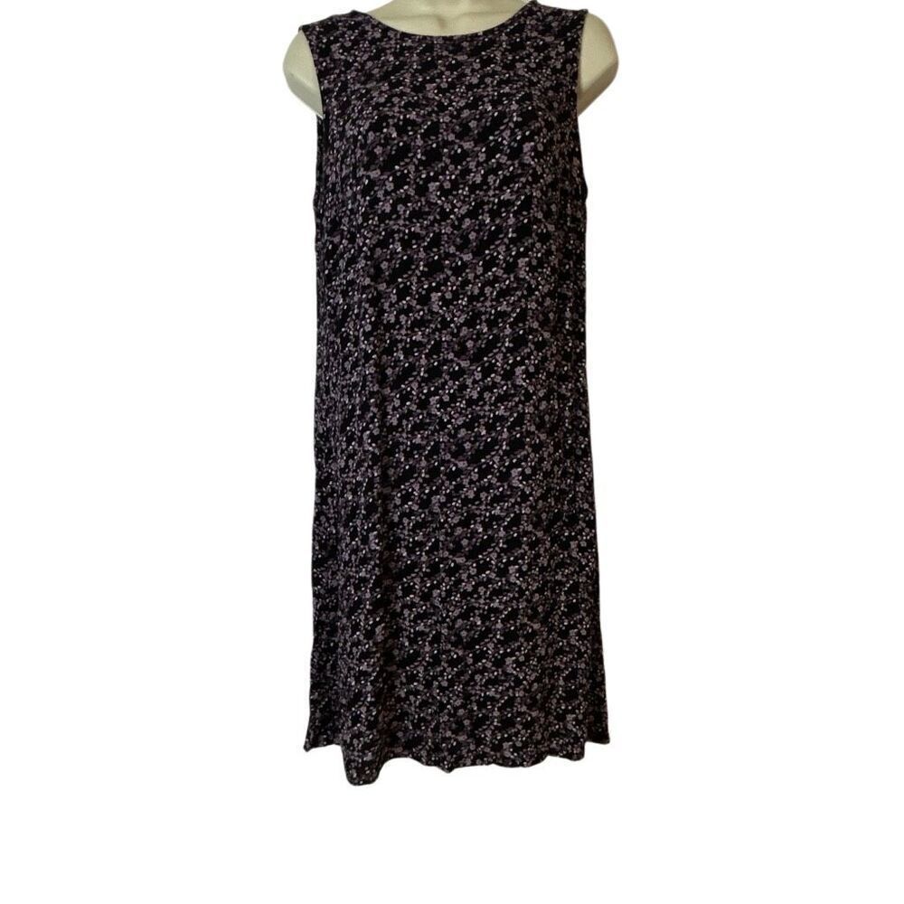 Vintage 90s JPR Outfit Purple Floral Shift Dress Size M